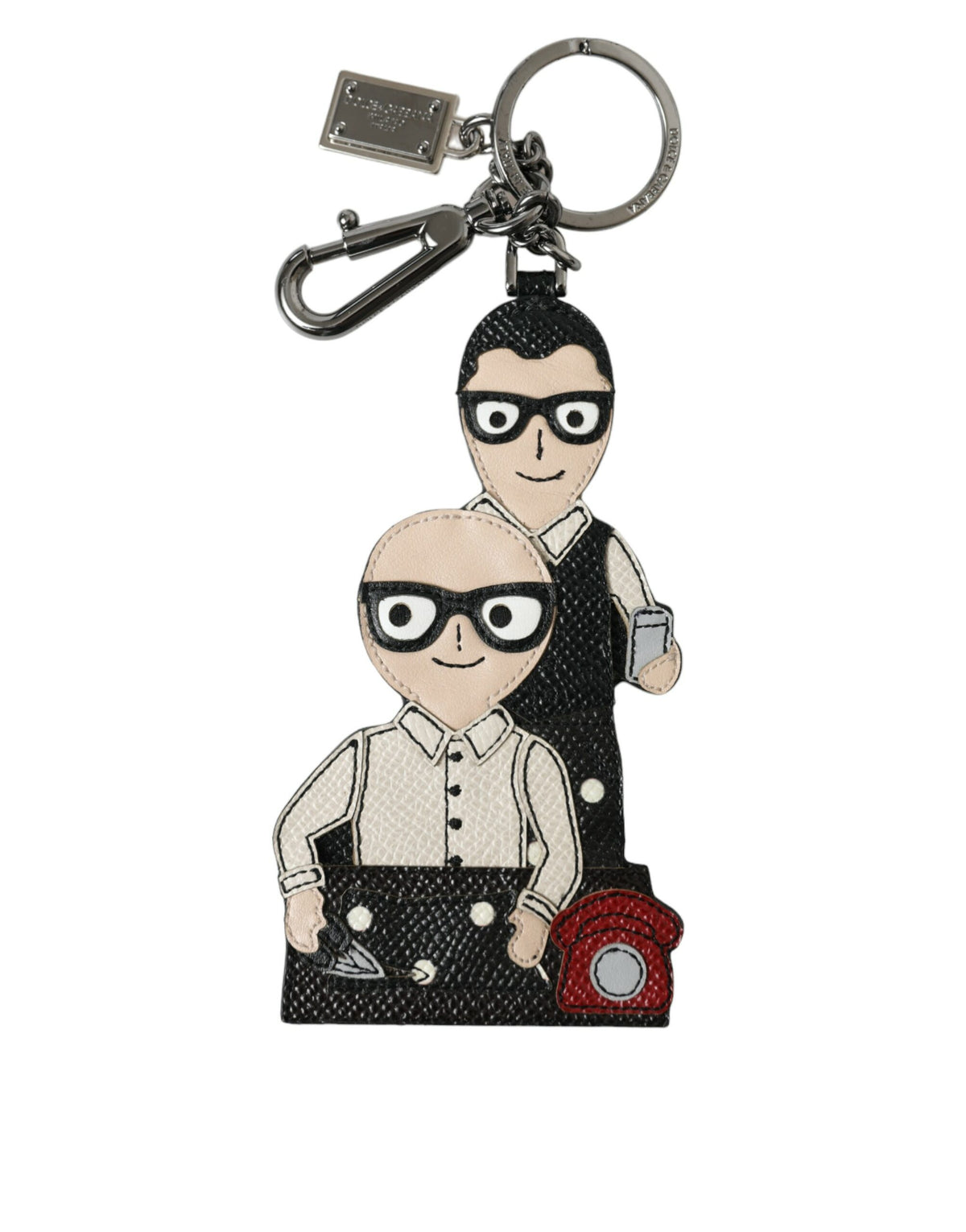 Porte-clés Dolce &amp; Gabbana en cuir avec logo Dominico Stefano #DGFAMILY