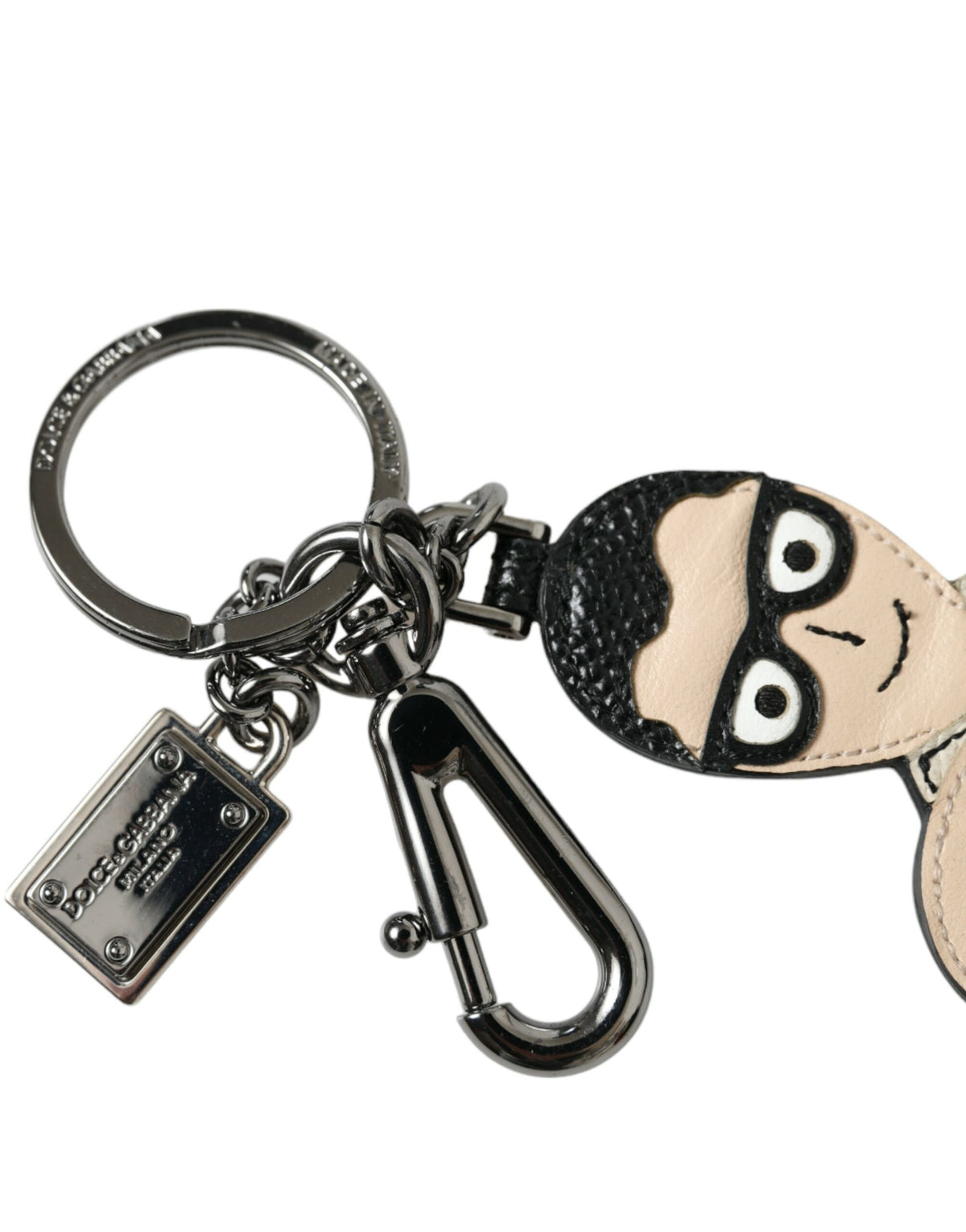 Porte-clés Dolce &amp; Gabbana en cuir avec logo Dominico Stefano #DGFAMILY