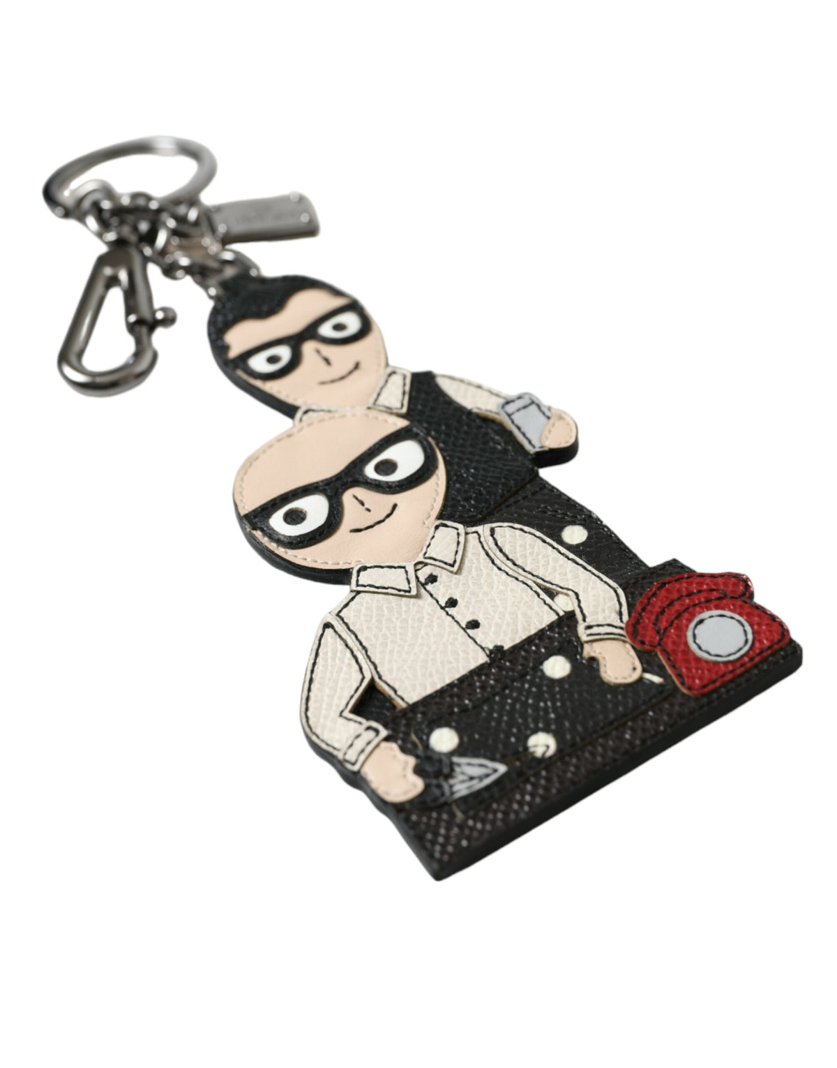 Porte-clés Dolce &amp; Gabbana en cuir avec logo Dominico Stefano #DGFAMILY