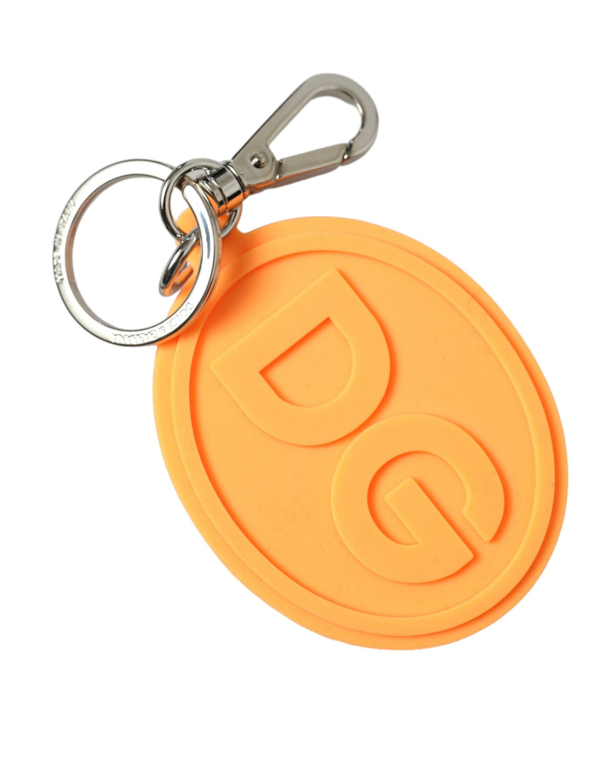 Dolce & Gabbana Orange Rubber DG Logo Keychain