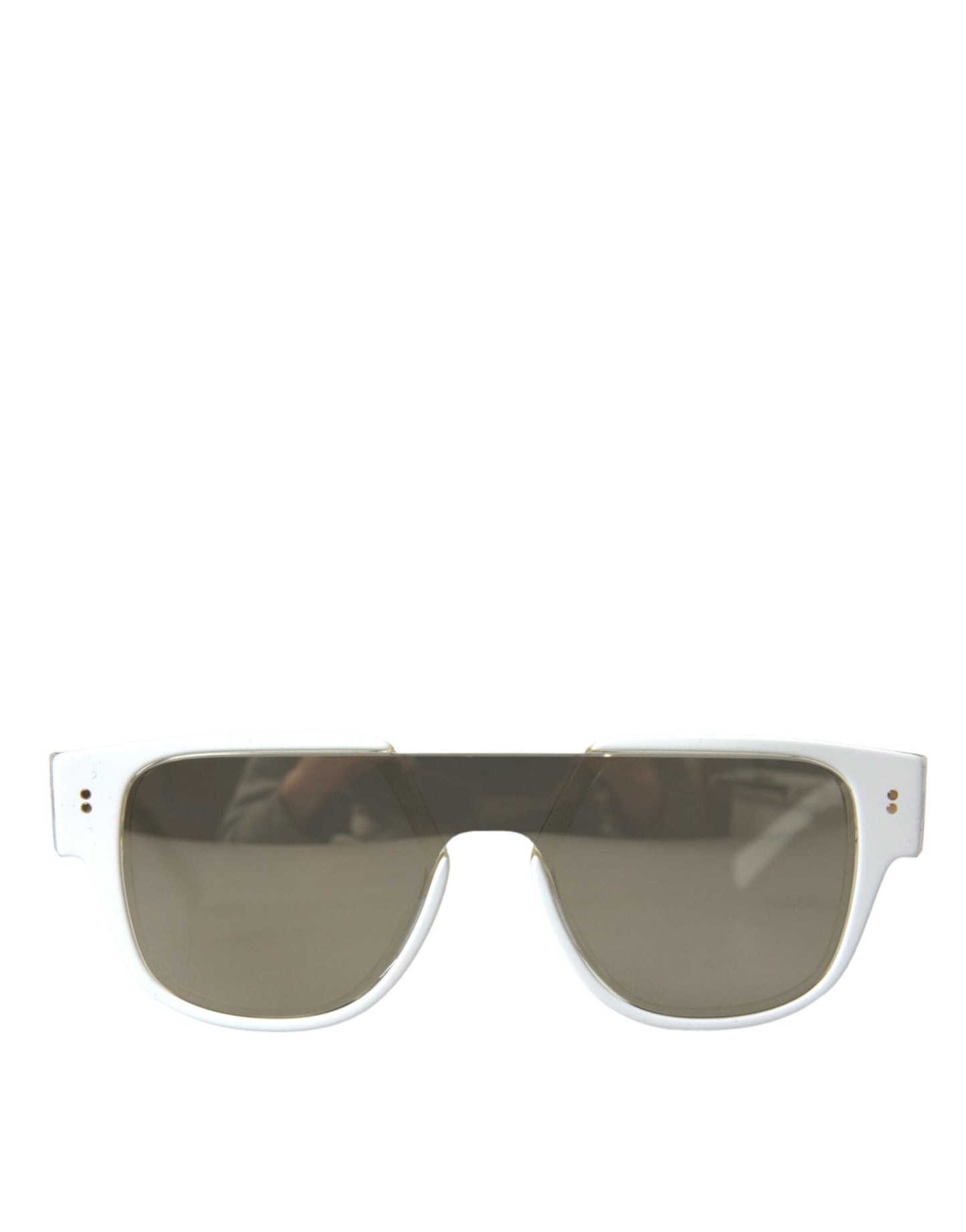 Dolce &amp; Gabbana Witte Acetaat Spiegellenzen DG4356 Zonnebril