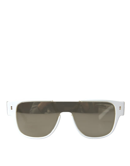 Dolce &amp; Gabbana Witte Acetaat Spiegellenzen DG4356 Zonnebril