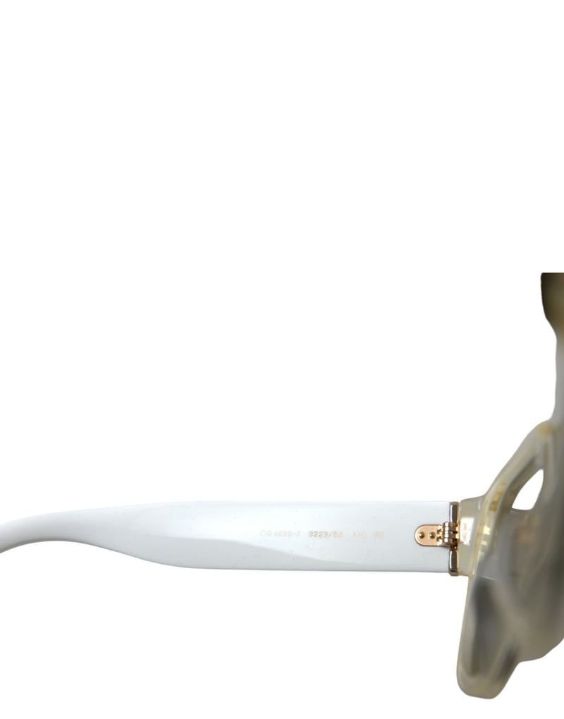 Dolce & Gabbana DG4356-F Lunettes de soleil blanches en acétate pour femmes
