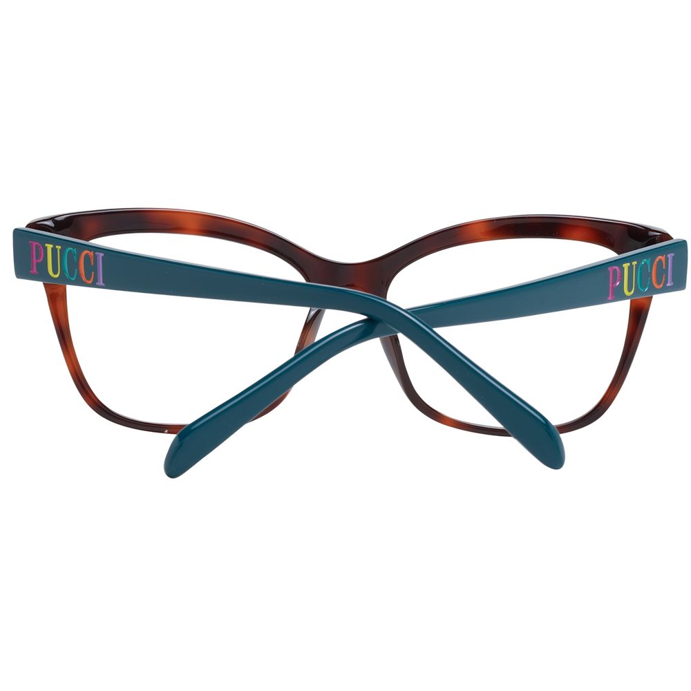 Emilio Pucci Brown Women Glasses Frame - Elegant Butterfly Design