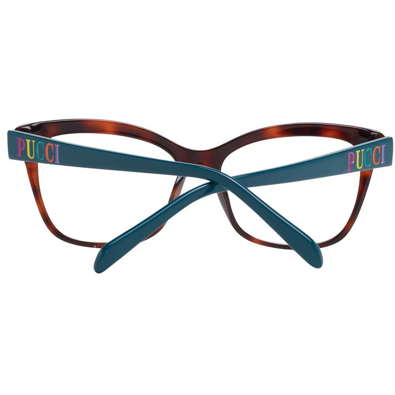 Emilio Pucci Brown Women Glasses Frame - Elegant Butterfly Design