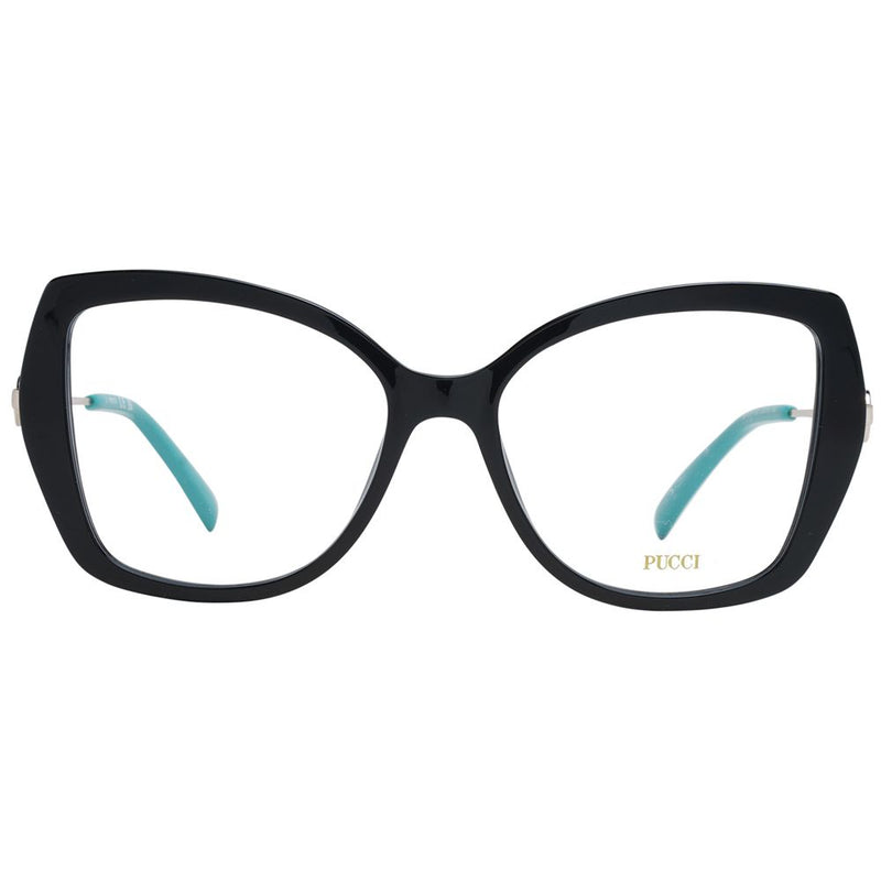 Emilio Pucci Black Women Glasses Frame - Elegant Butterfly Design