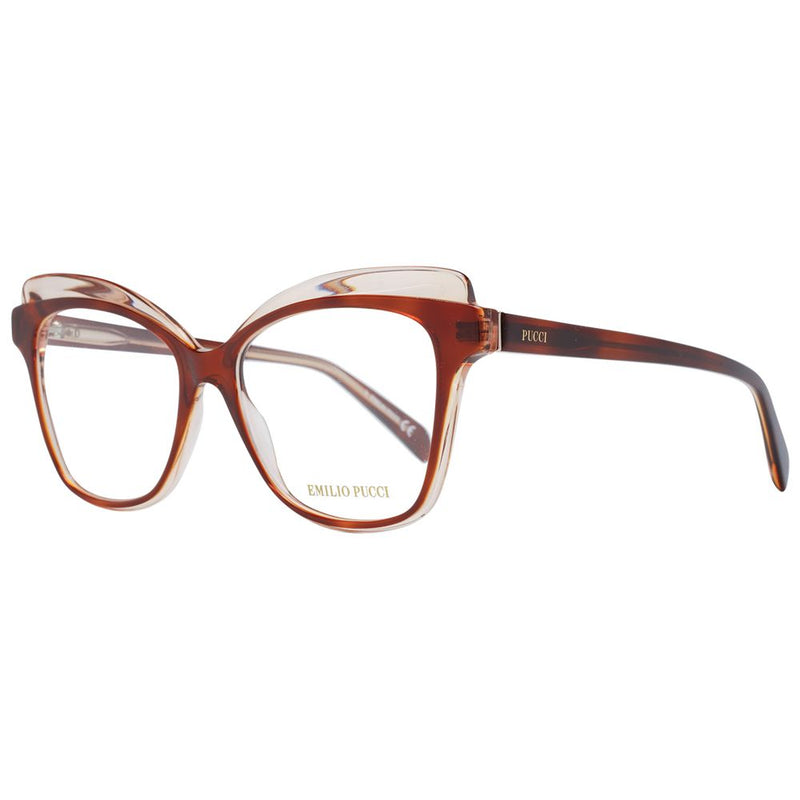 Emilio Pucci Brown Women Glasses Frame - Elegant Butterfly Design