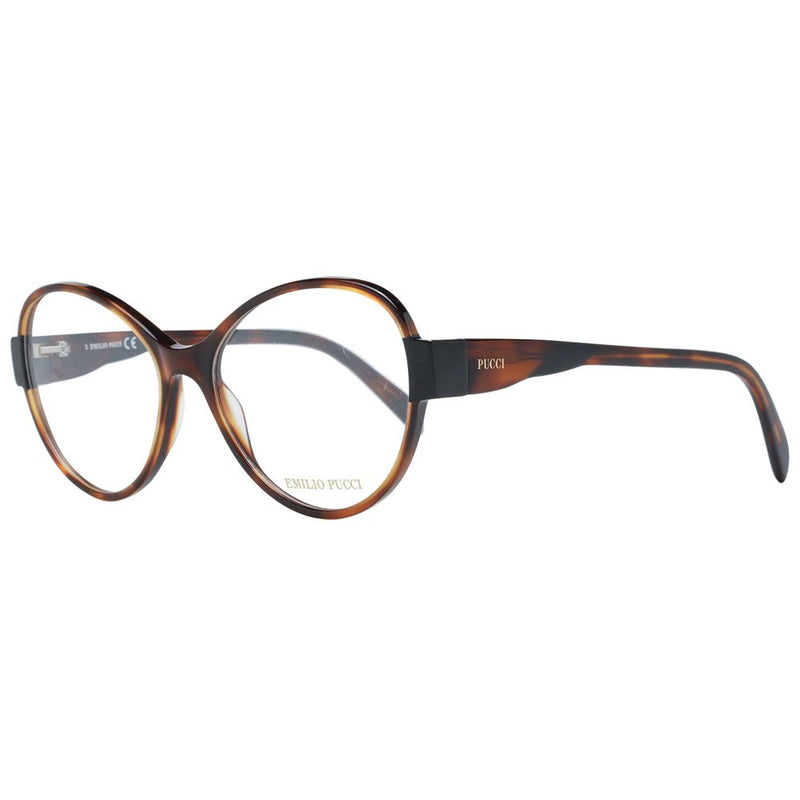 Emilio Pucci Brown Women Glasses Frame - Elegant Butterfly Style