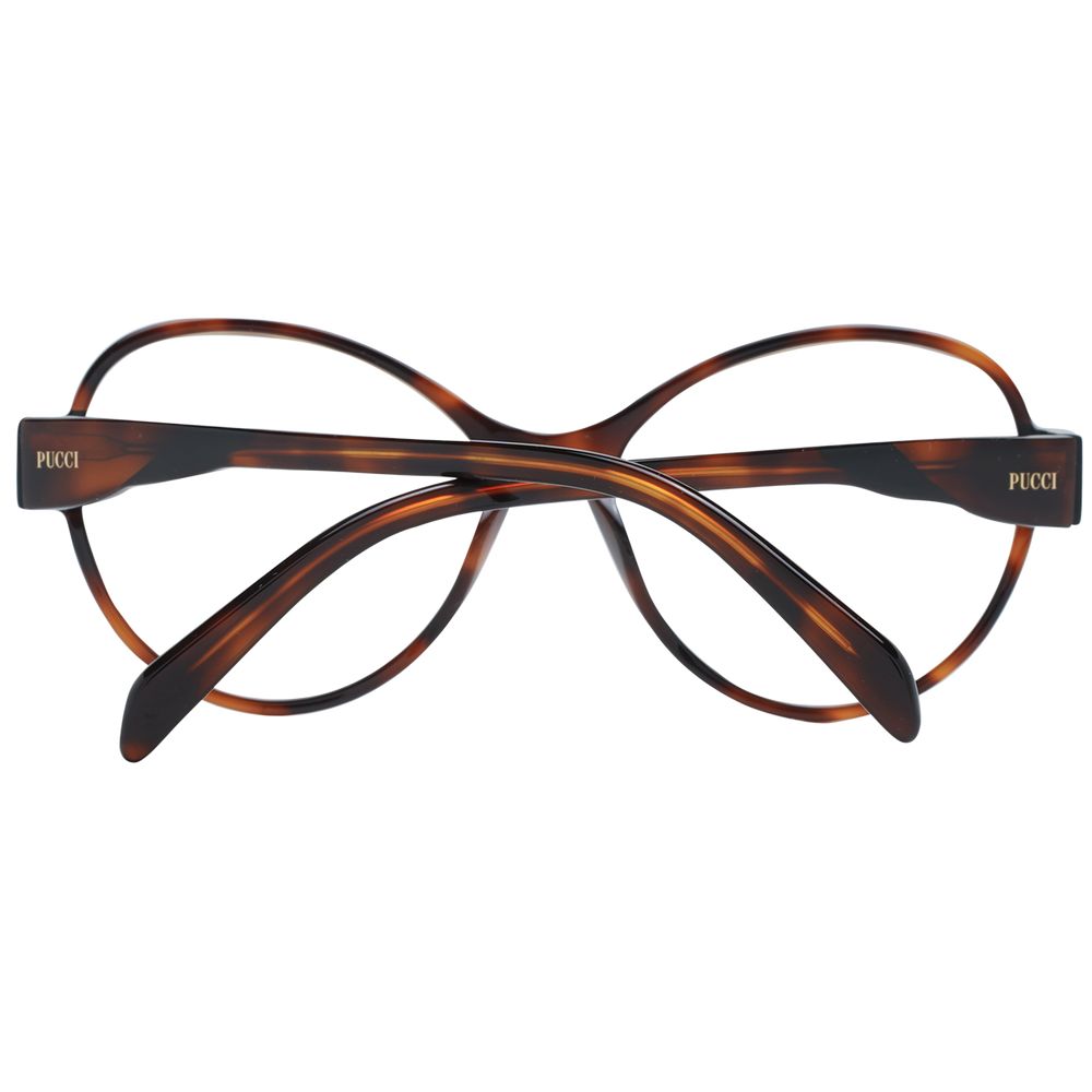 Emilio Pucci Brown Women Glasses Frame - Elegant Butterfly Style