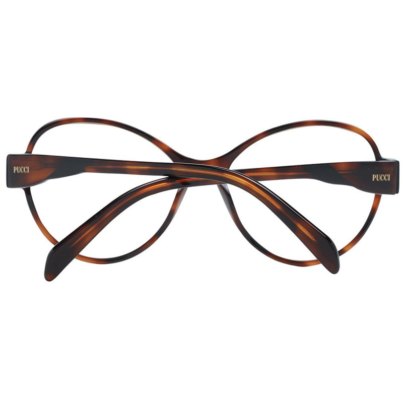 Emilio Pucci Brown Women Glasses Frame - Elegant Butterfly Style