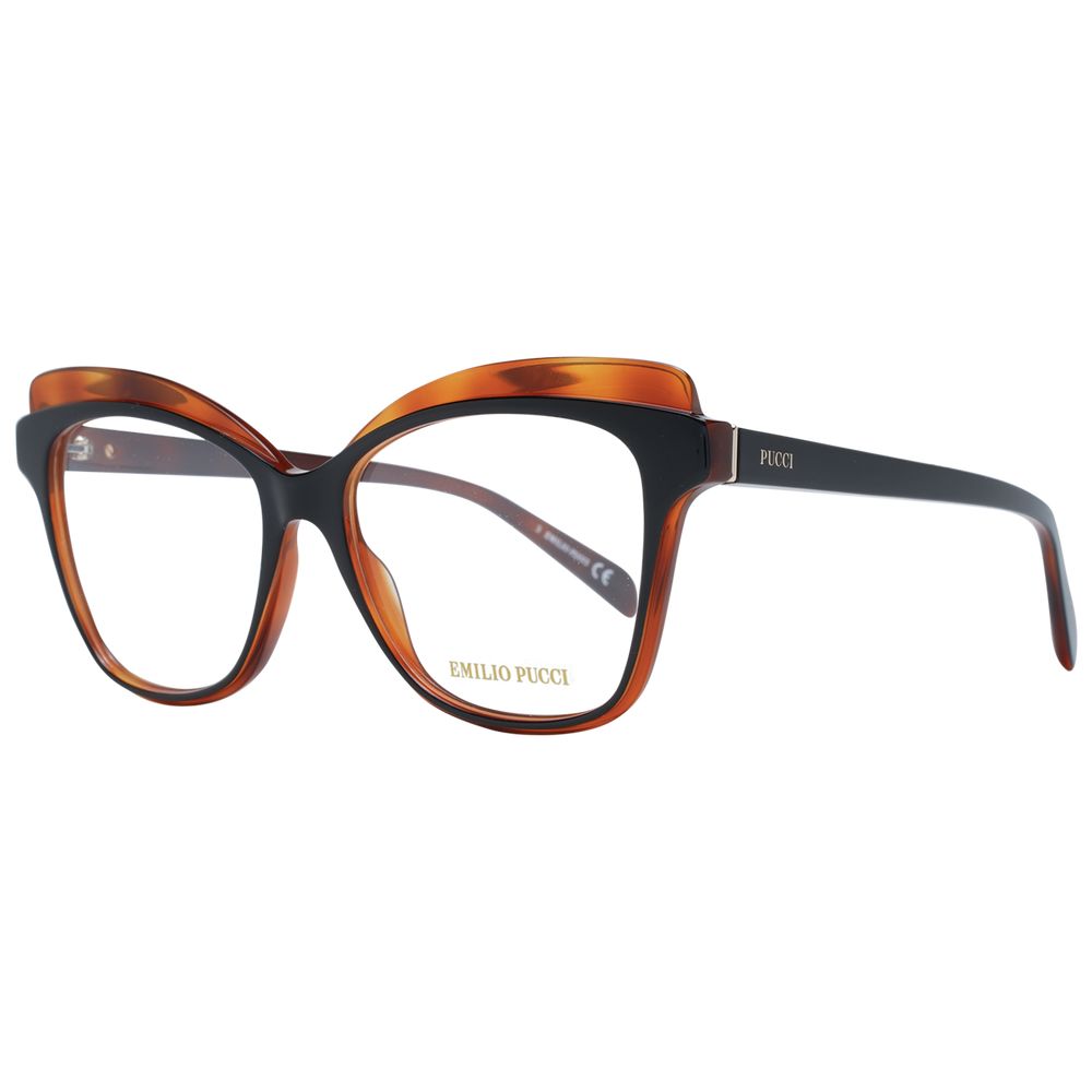 Emilio Pucci Brown Women Glasses Frame - Elegant Butterfly Design