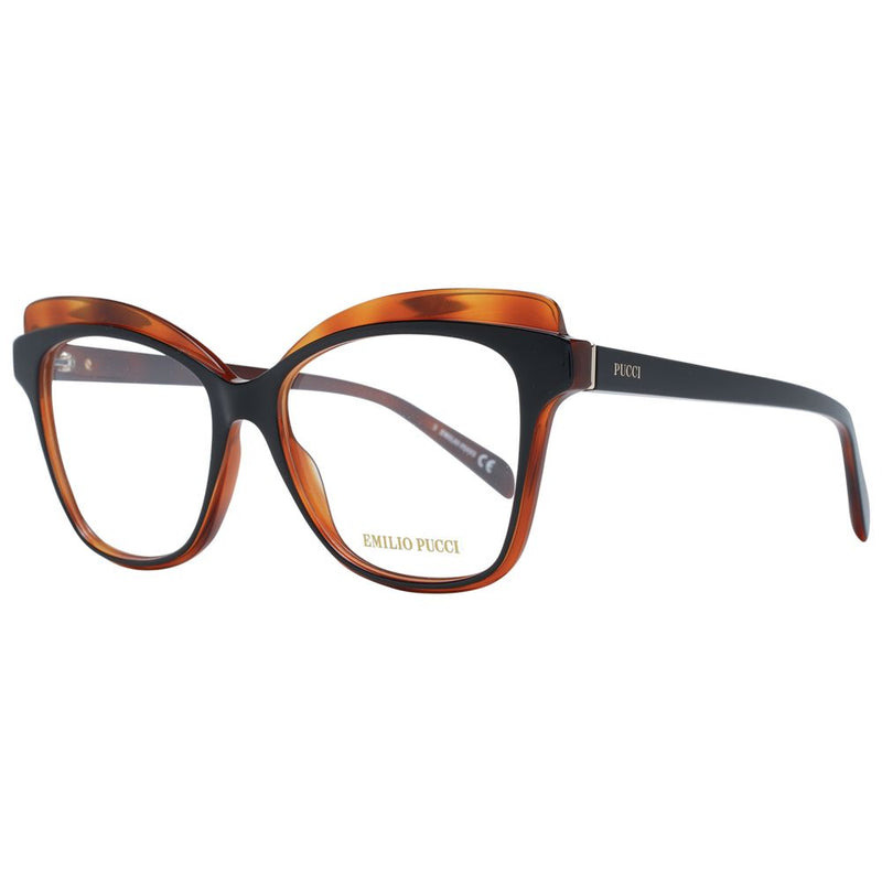 Emilio Pucci Brown Women Glasses Frame - Elegant Butterfly Design