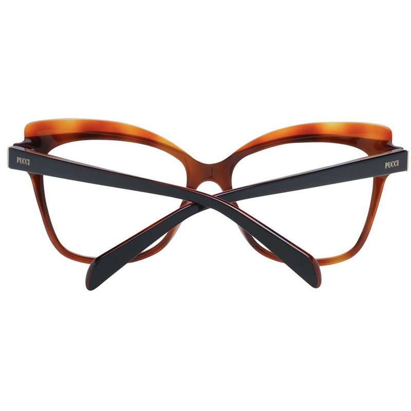 Emilio Pucci Brown Women Glasses Frame - Elegant Butterfly Design