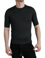 T-shirt à manches courtes et col rond gris foncé de Dolce &amp; Gabbana