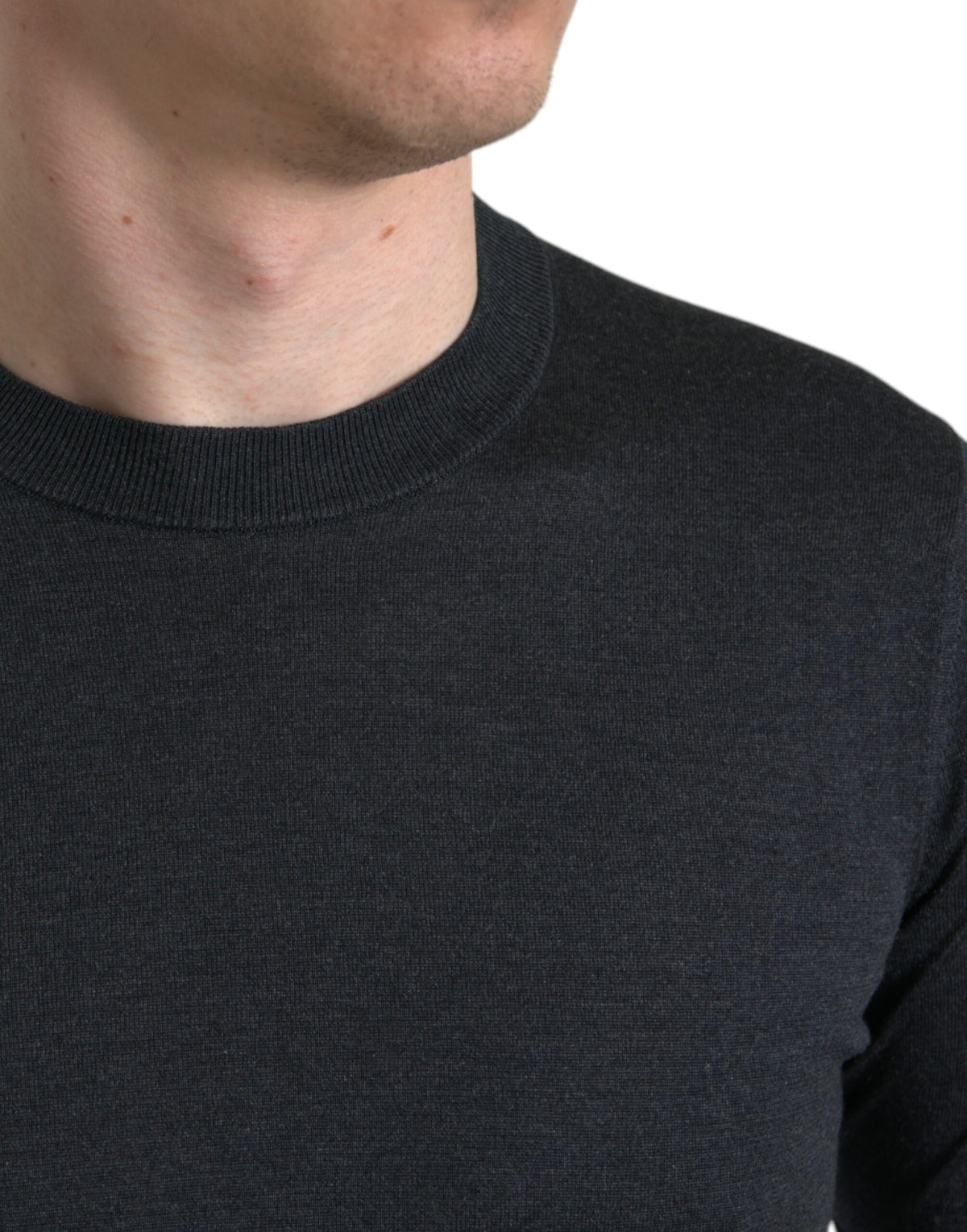 T-shirt à manches courtes et col rond gris foncé de Dolce &amp; Gabbana