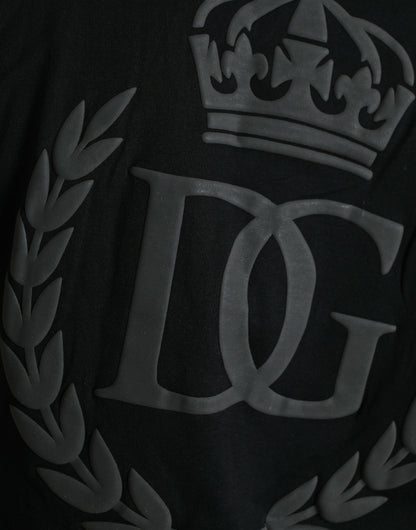 Dolce & Gabbana zwart T-shirt met logo, ronde hals en korte mouwen