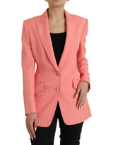 Dolce & Gabbana Blazer Rose en Polyester à Boutonnage Simple