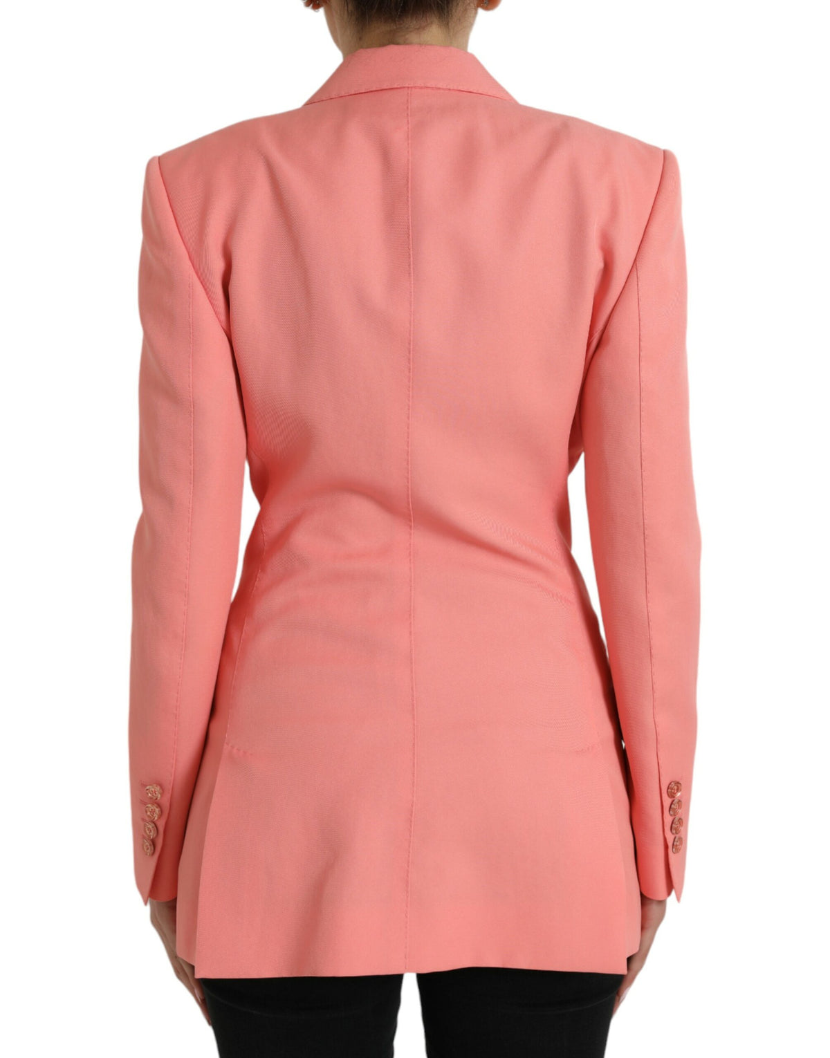 Dolce & Gabbana Blazer Rose en Polyester à Boutonnage Simple