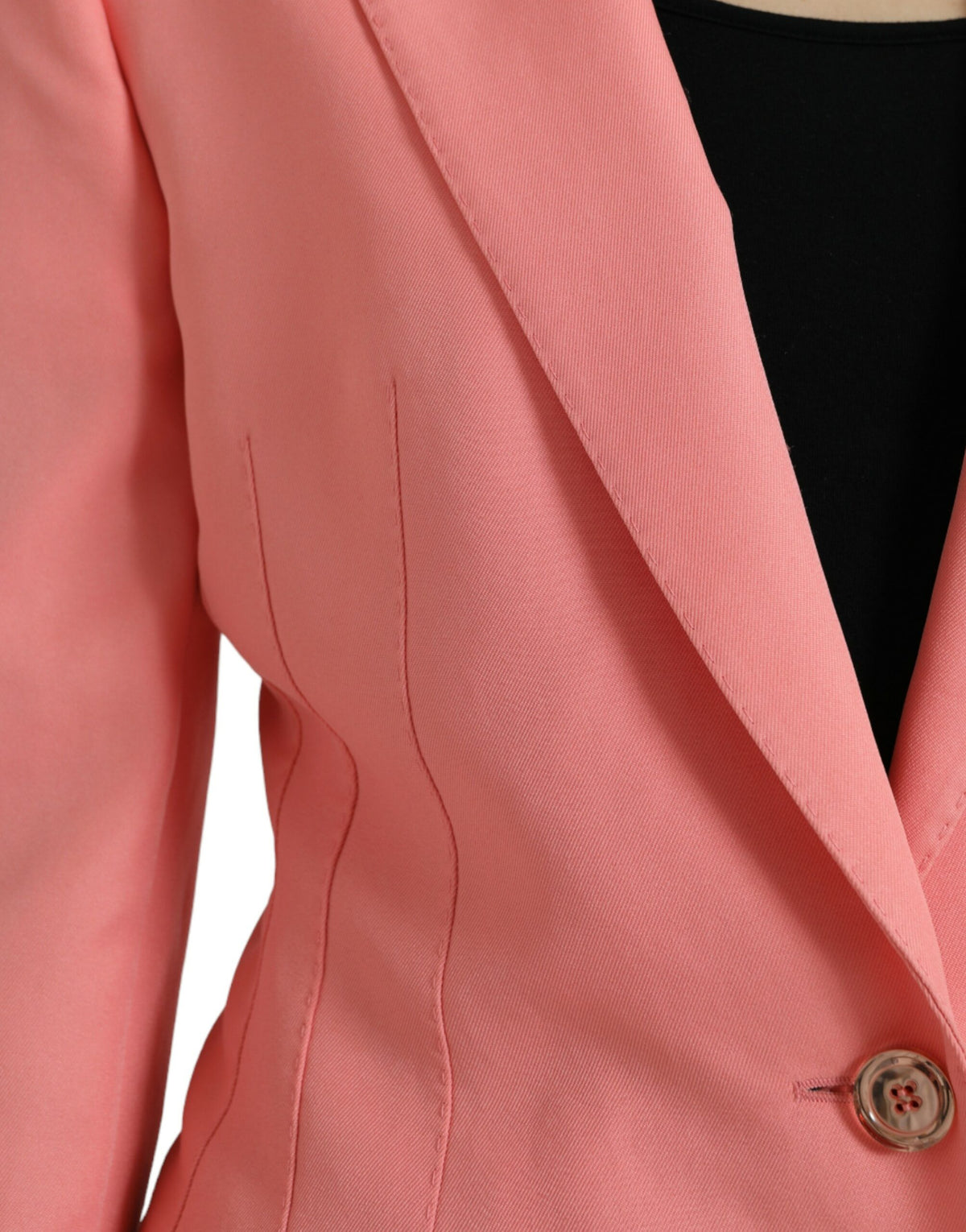 Dolce & Gabbana Blazer Rose en Polyester à Boutonnage Simple