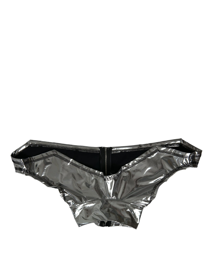 Dolce & Gabbana Silver Polyester Stretch Top - Elegant & Versatile