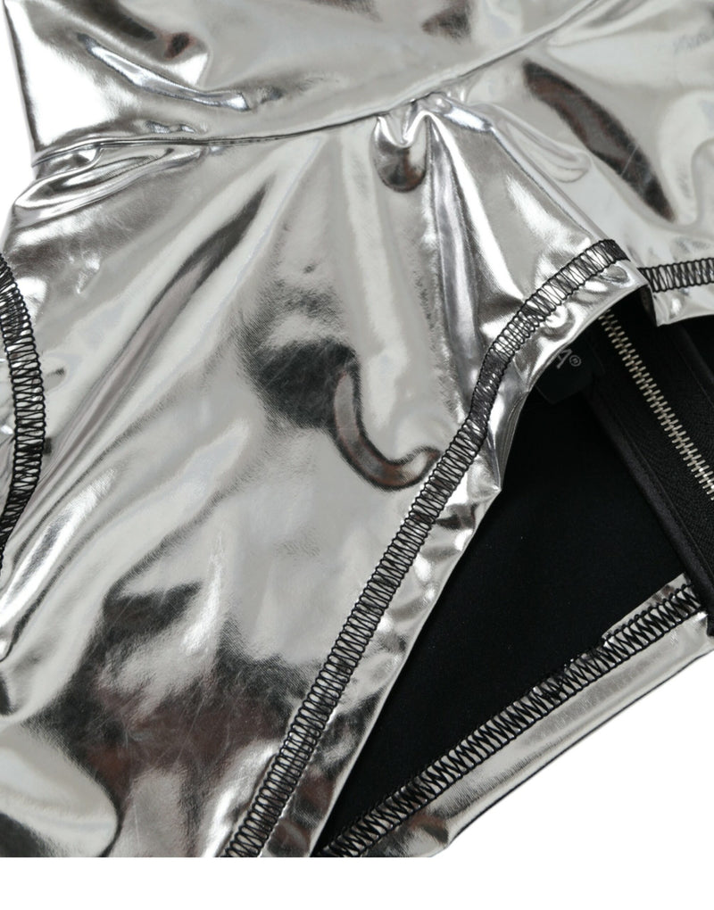 Dolce & Gabbana Silver Polyester Stretch Top - Elegant & Versatile