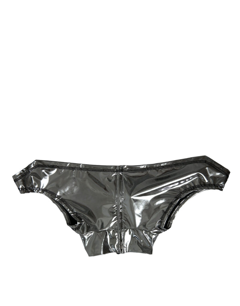 Dolce & Gabbana Silver Polyester Stretch Top - Elegant & Versatile
