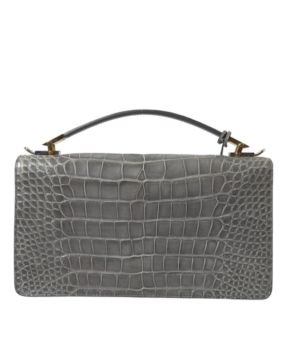 Sac à main Balenciaga en cuir exotique gris de taille moyenne