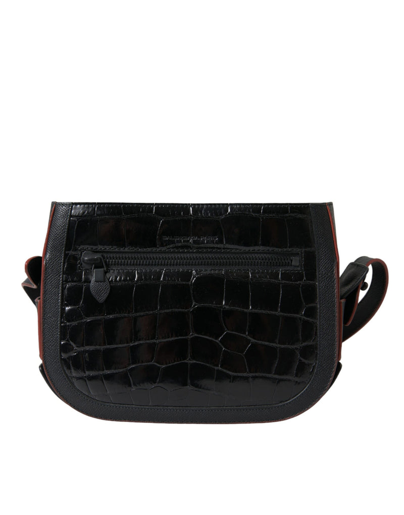 Balenciaga Black Exotic Leather Shoulder Crossbody Camera Bag