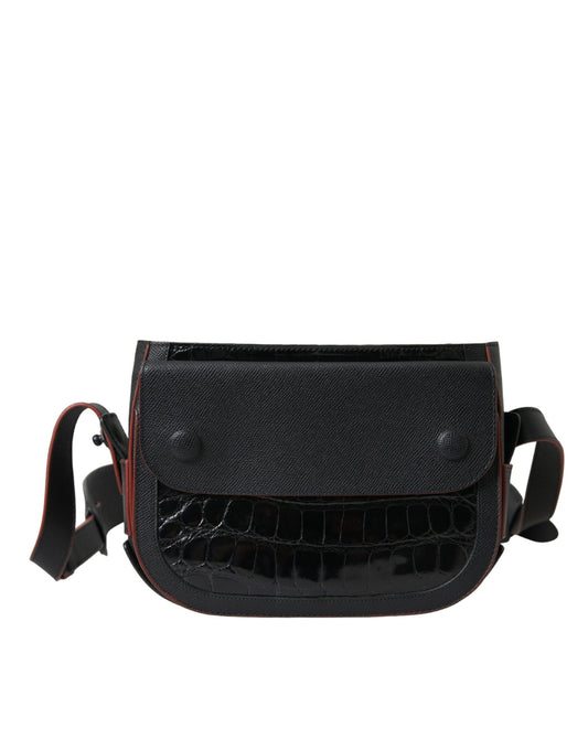 Sac bandoulière en cuir exotique noir Balenciaga
