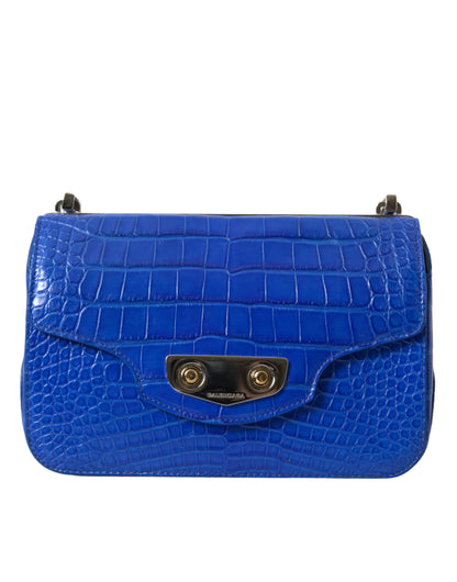Balenciaga Blauwe Exotische Leren Neo Klassieke Handtas Schoudertas