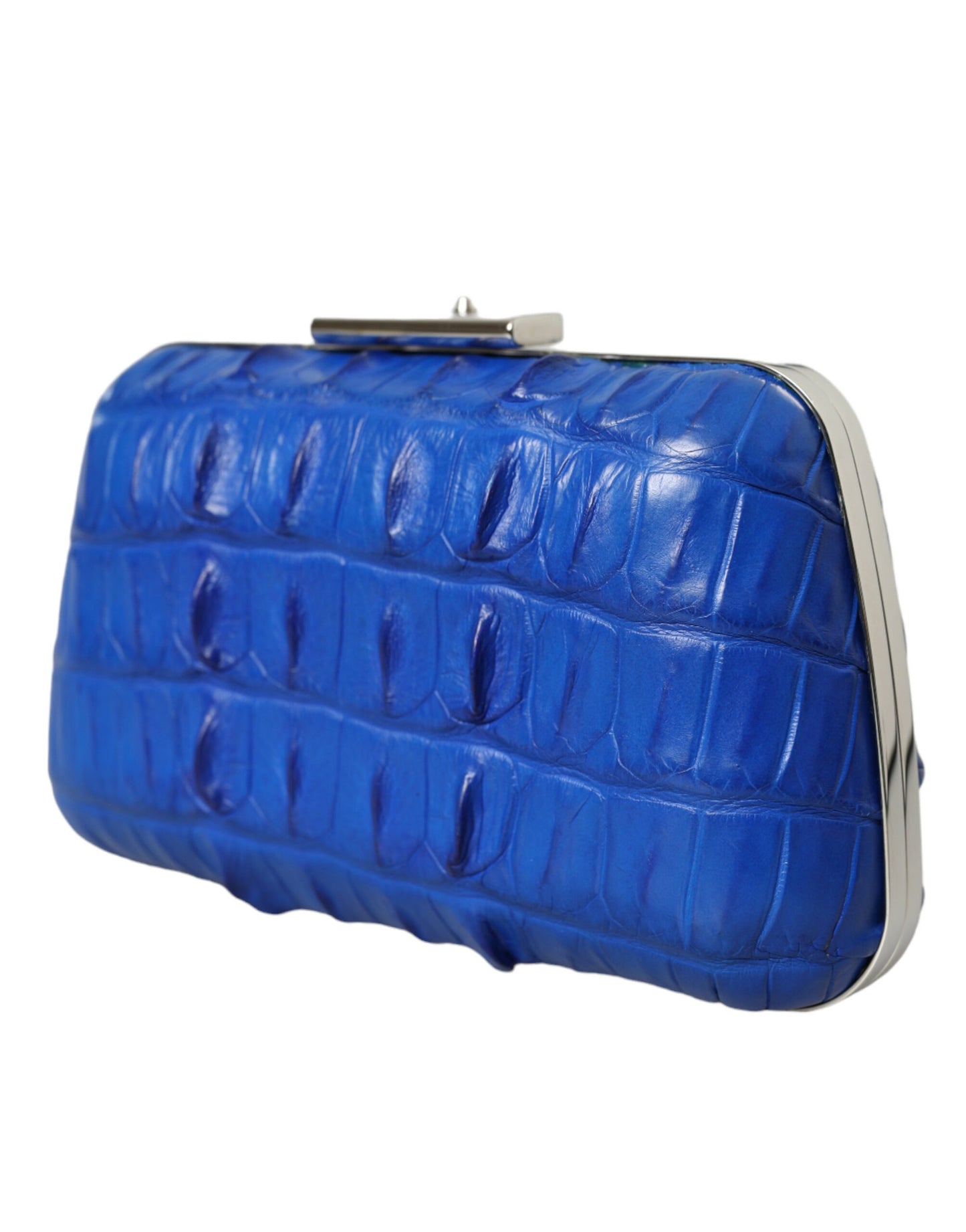 Balenciaga Blauwe Exotische Huid Leren Schoudertas Crossbody Box Clutch Bag