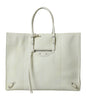 Sac cabas Balenciaga en cuir exotique blanc et jaune