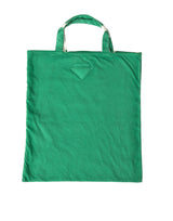 Sac à main Prada en jersey vert avec logo - Tote Bag