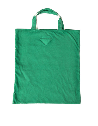 Sac fourre-tout Prada en jersey vert avec logo