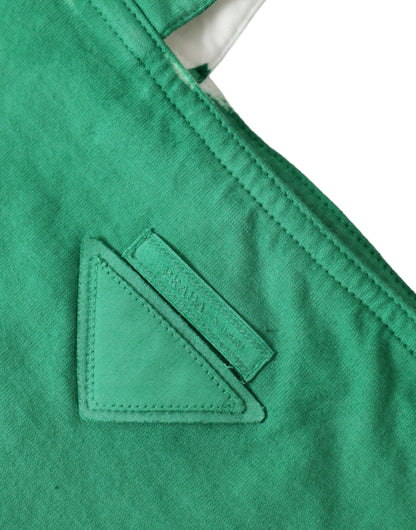 Sac fourre-tout Prada en jersey vert avec logo