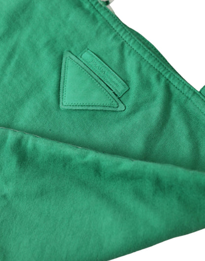 Sac fourre-tout Prada en jersey vert avec logo