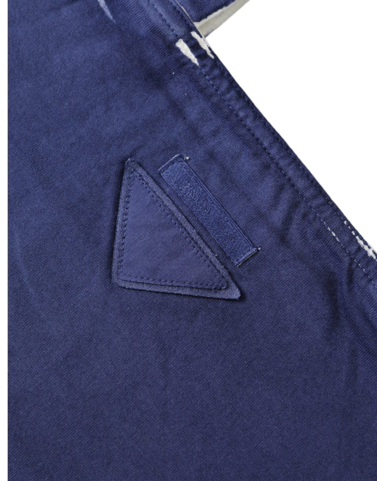 Prada Blue Jersey Fabric Logo Shoulder Shopping Tote Bag