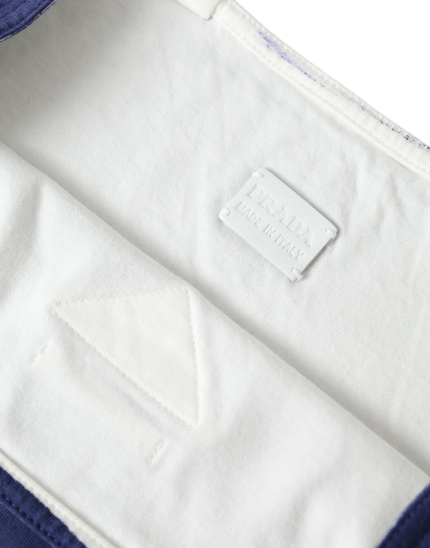 Sac cabas Prada en jersey bleu avec logo