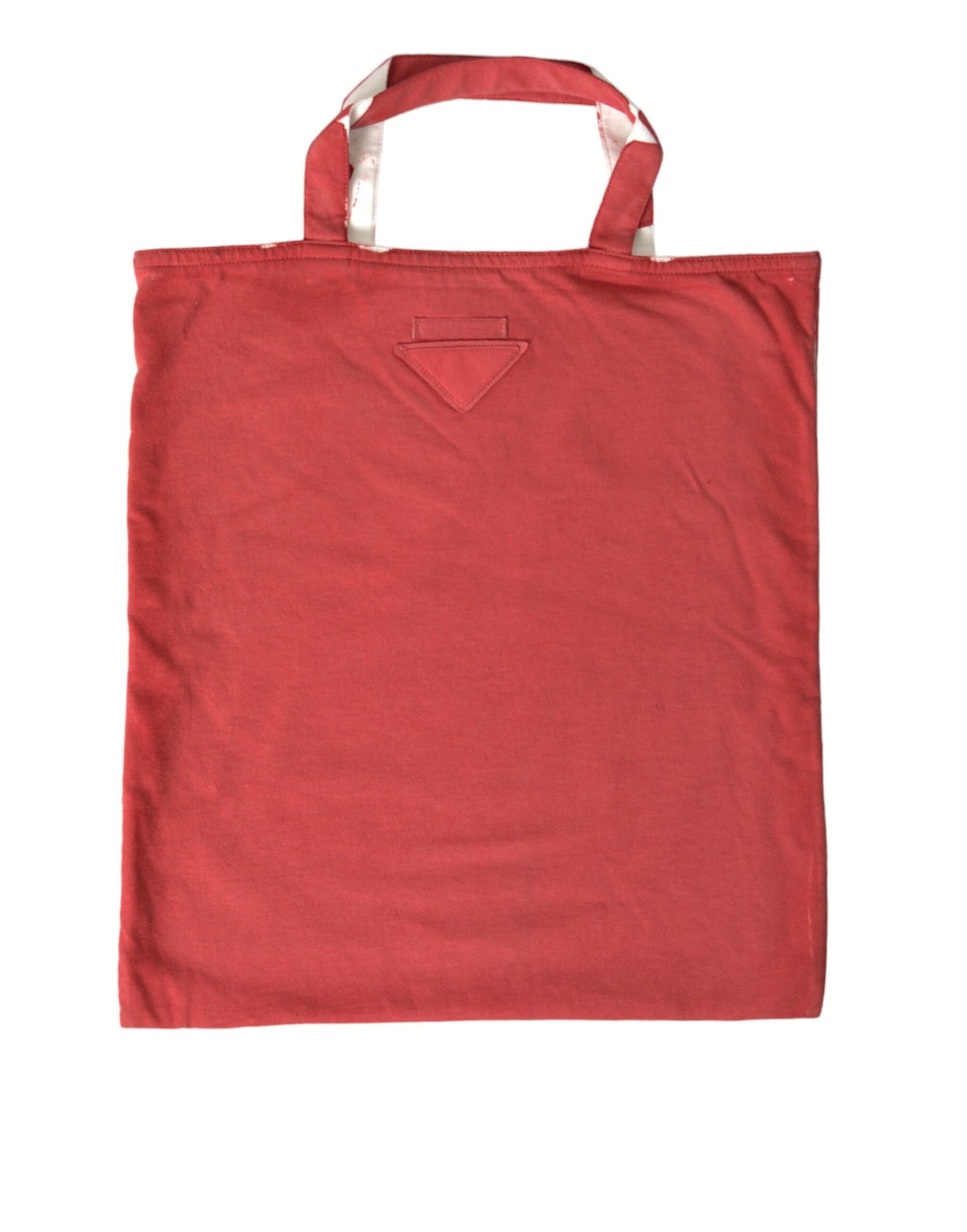 Sac cabas Prada en jersey rouge avec logo