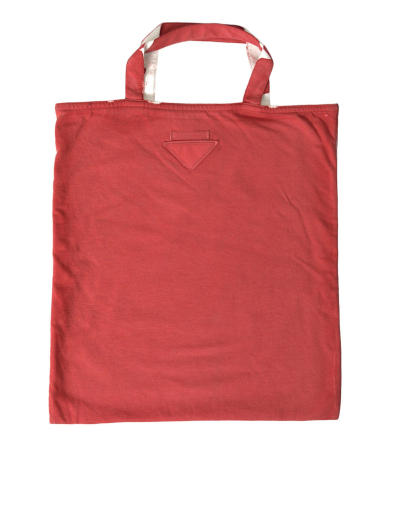 Sac à provisions Prada Red Jersey Fabric Logo