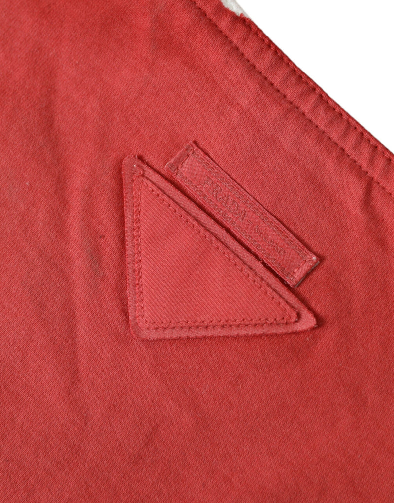 Sac à provisions Prada Red Jersey Fabric Logo