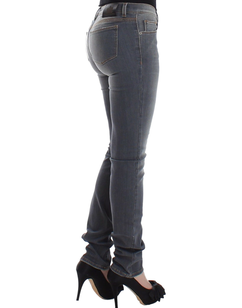 Jean slim gris en denim, coupe skinny et extensible, Ermanno Scervino.