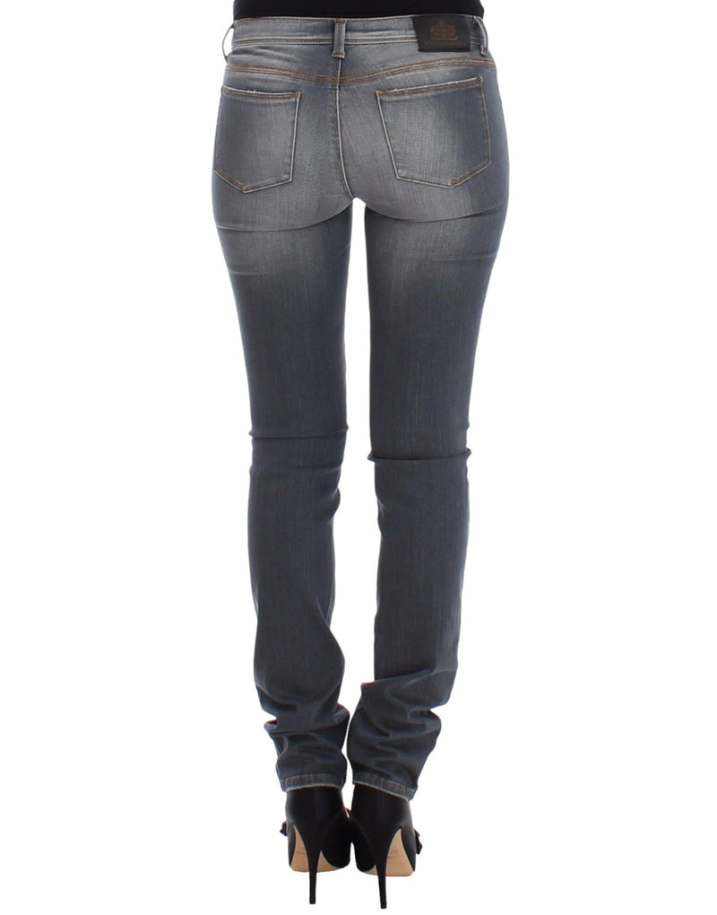 Jean slim gris en denim, coupe skinny et extensible, Ermanno Scervino.