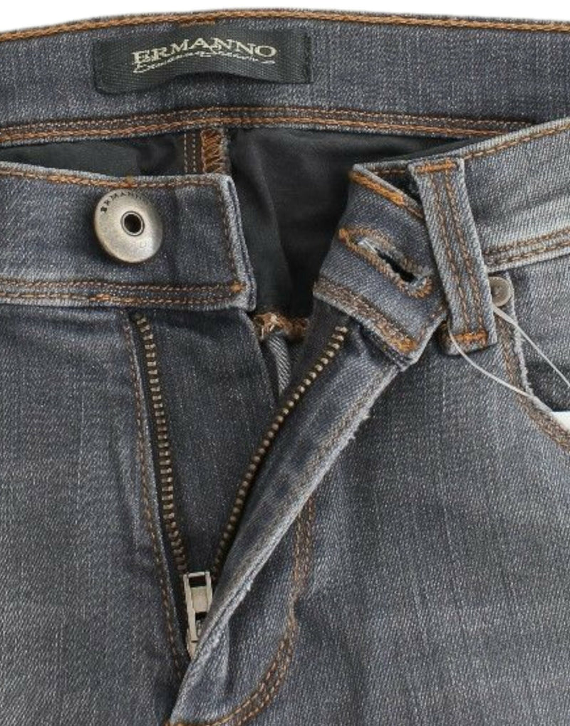 Jean slim gris en denim, coupe skinny et extensible, Ermanno Scervino.