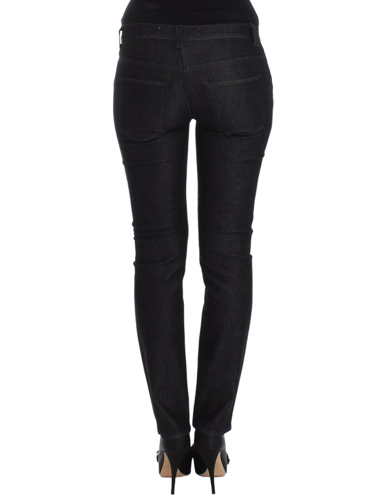 Jean slim noir en jean, taille skinny et extensible d'Ermanno Scervino.