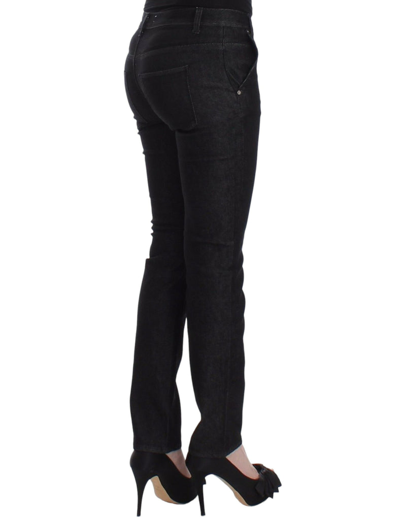 Jean slim noir en jean, taille skinny et extensible d'Ermanno Scervino.