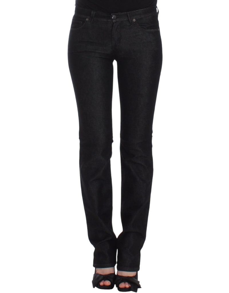 Jean slim noir en jean, taille skinny et extensible d'Ermanno Scervino.