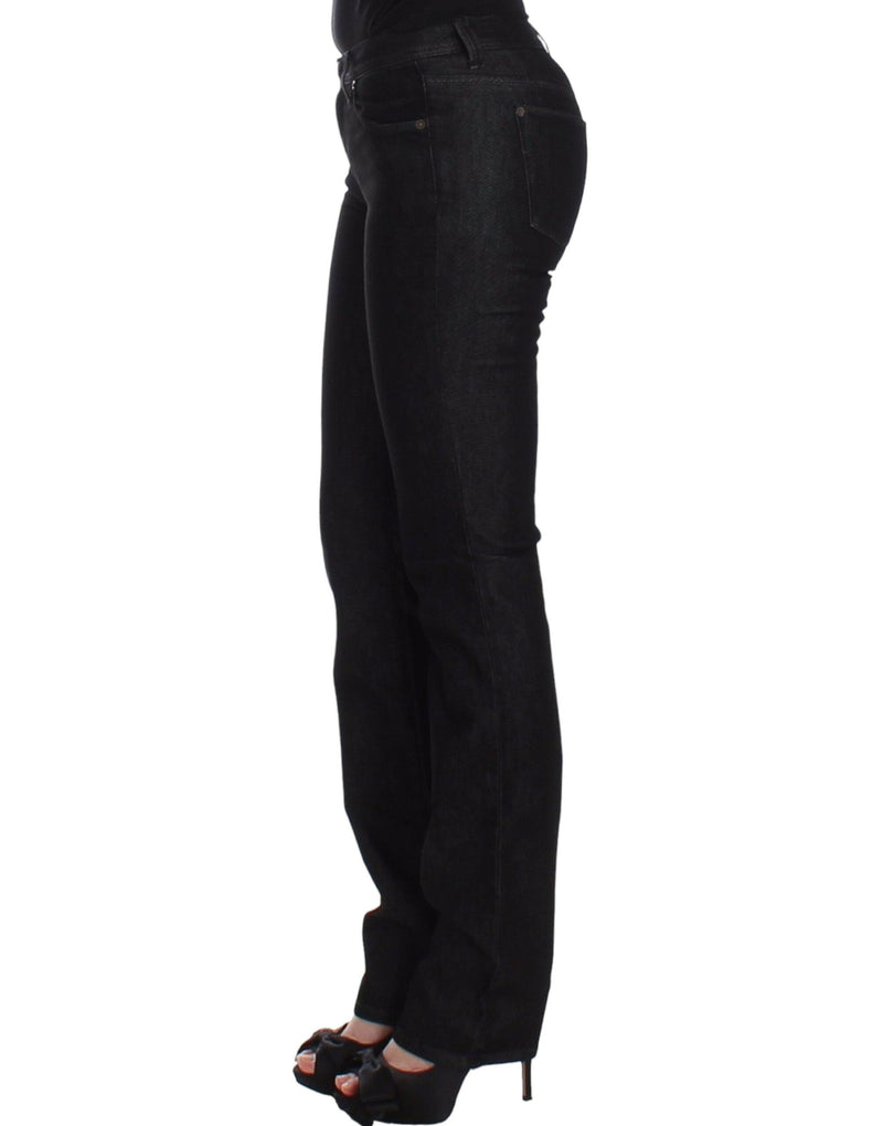 Jean slim noir en jean, taille skinny et extensible d'Ermanno Scervino.