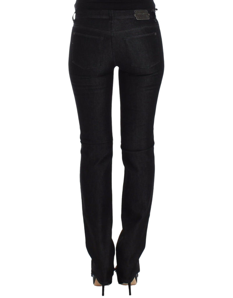 Jean slim noir en jean, taille skinny et extensible d'Ermanno Scervino.