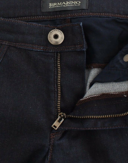 Ermanno Scervino Blauwe Slim Fit Jeans, Skinny Leg, Stretch.